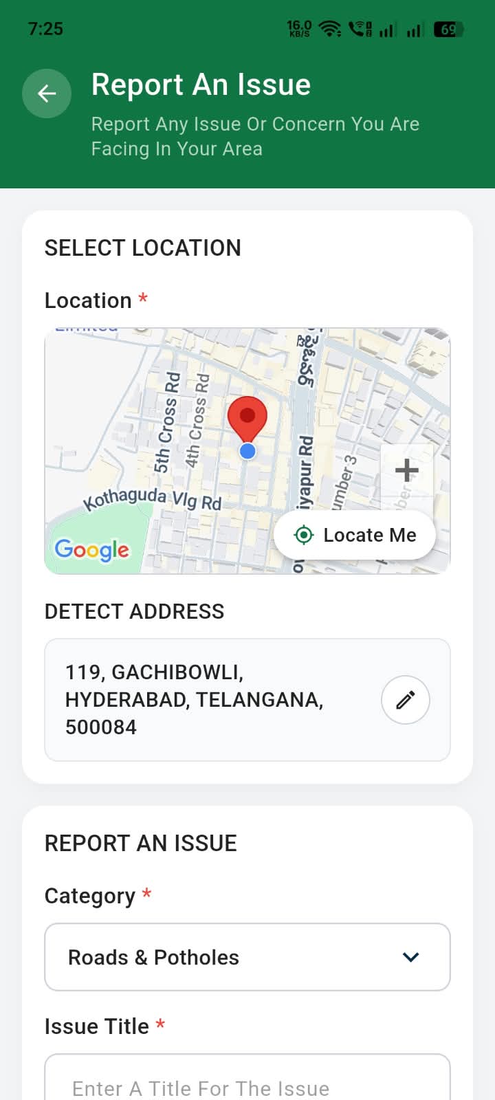 Voice of India Issues Screen